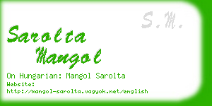 sarolta mangol business card